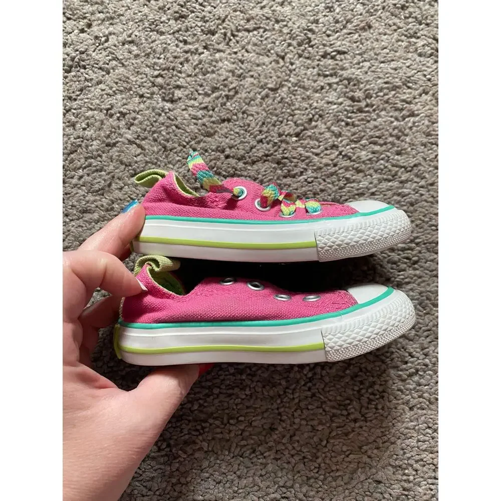 Girls Pink Converse All Star Shoes- size 5
